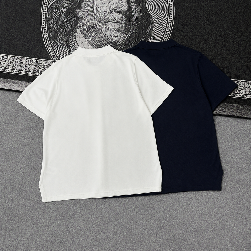 Ralph Lauren T-shirt Convertible Collar Button-Front Knit Tee