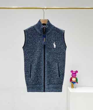 Ralph Lauren Outerwear Fleece-Lined Knit Zip Vest