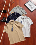 Ralph Lauren Half-Zip Contrast Trim Cotton Piqué Polo Shirt