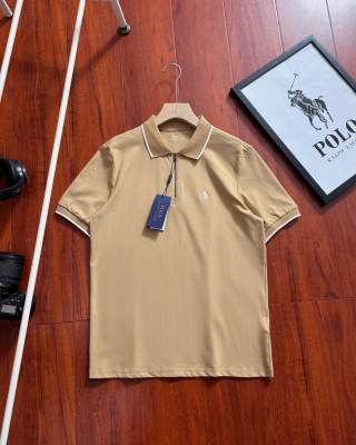 Ralph Lauren Half-Zip Contrast Trim Cotton Piqué Polo Shirt