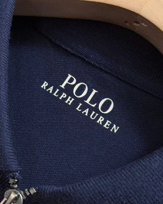 Ralph Lauren Half-Zip Contrast Trim Cotton Piqué Polo Shirt