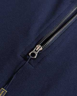 Ralph Lauren Half-Zip Contrast Trim Cotton Piqué Polo Shirt