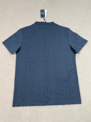 Ralph Lauren Polo Shirt Textured Henley Collar Short Sleeve Polo