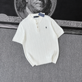 Ralph Lauren Polo Shirt Cable-Knit Cotton Short Sleeve Polo