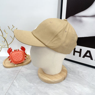 Ralph Lauren Hat Khaki Beige White Pony Six-Panel Baseball Cap