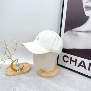 Ralph Lauren Hat Off-White Light Blue Pony Soft-Crown Baseball Cap