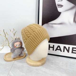 Ralph Lauren Hat Honey Tan Blue Pony Cable Knit Beanie