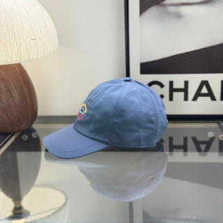 Ralph Lauren Hat Washed Cornflower Blue Baseball Cap with Multicolor Front Embroidery