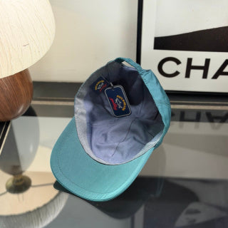 Ralph Lauren Hat Teal Green Baseball Cap with Multicolor Front Embroidered Graphic