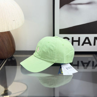 Ralph Lauren Hat Mint Green Baseball Cap with Pale Pink Pony Embroidery