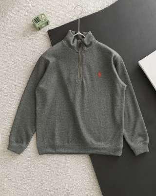 Ralph Lauren Sweatshirt Half-Zip Mock Neck Cotton Pullover