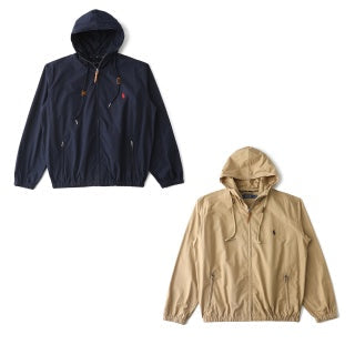 Ralph Lauren Outerwear Cotton Drawstring Hood Zip Jacket