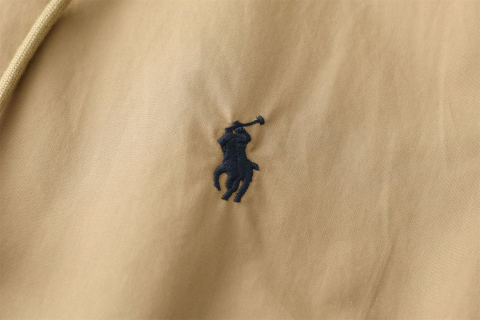 Ralph Lauren Outerwear Cotton Drawstring Hood Zip Jacket