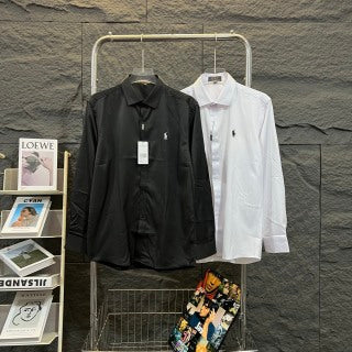 Ralph Lauren Shirt Satin Classic Button Down Long Sleeve Shirt