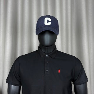 Ralph Lauren Unisex Black Cotton Piqué Pony Polo Shirt