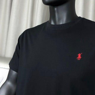 Ralph Lauren T-shirt Black Pony Embroidered Cotton Crewneck Tee