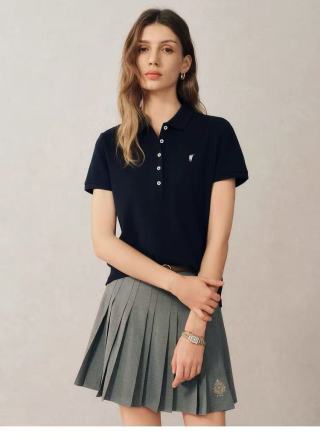 Ralph Lauren Women's Five Button Cotton Polo Shirt
