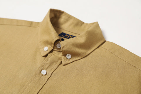 Ralph Lauren Shirt Linen Short Sleeve Classic Button Down Shirt