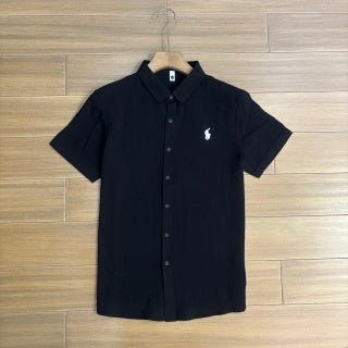 Ralph Lauren Shirt Solid Short Sleeve Embroidered Logo Shirt