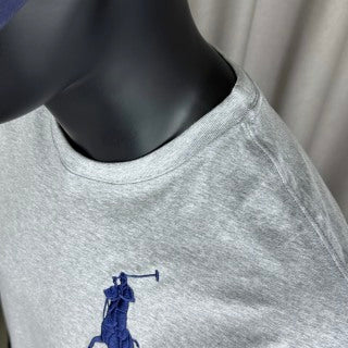 Ralph Lauren T-shirt Gray Big Pony Number Sleeve Crewneck Tee