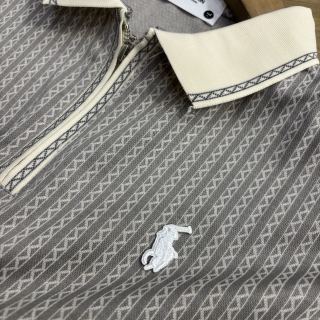 Ralph Lauren Polo Shirt Contrast Collar Ribbed Half-Zip Polo