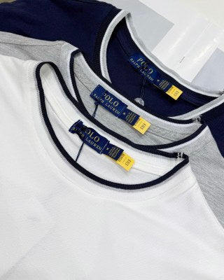 Ralph Lauren T-shirt Contrast Trim Heavyweight Cotton Crewneck Tee